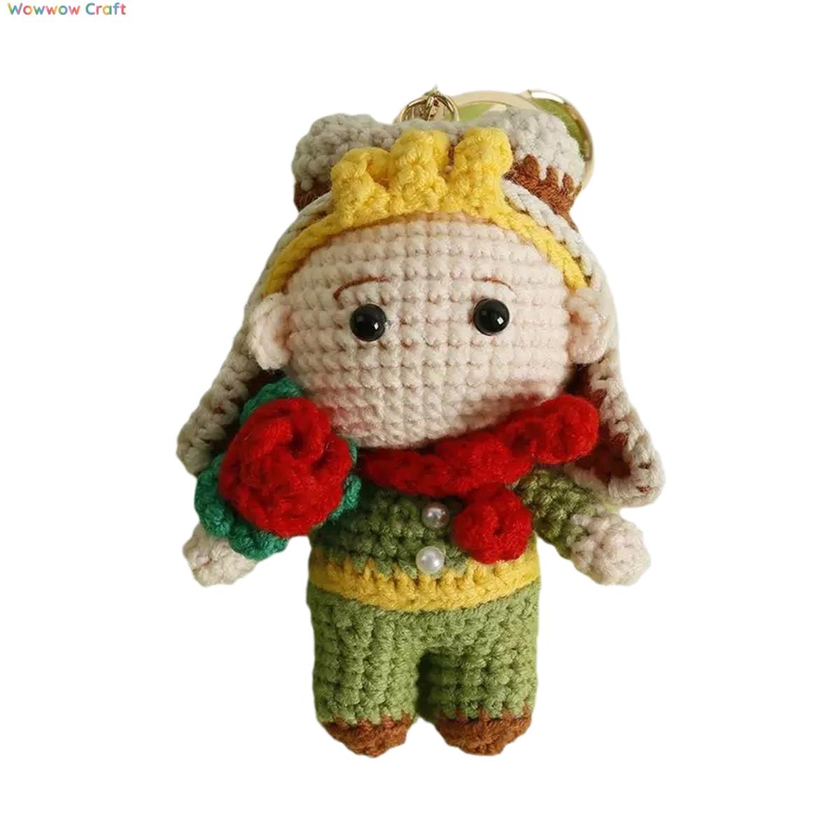 Pendants,Crochet Doll,Cute Little Prince Hand-crocheted Doll Pendant - Hand-crocheted Keychain